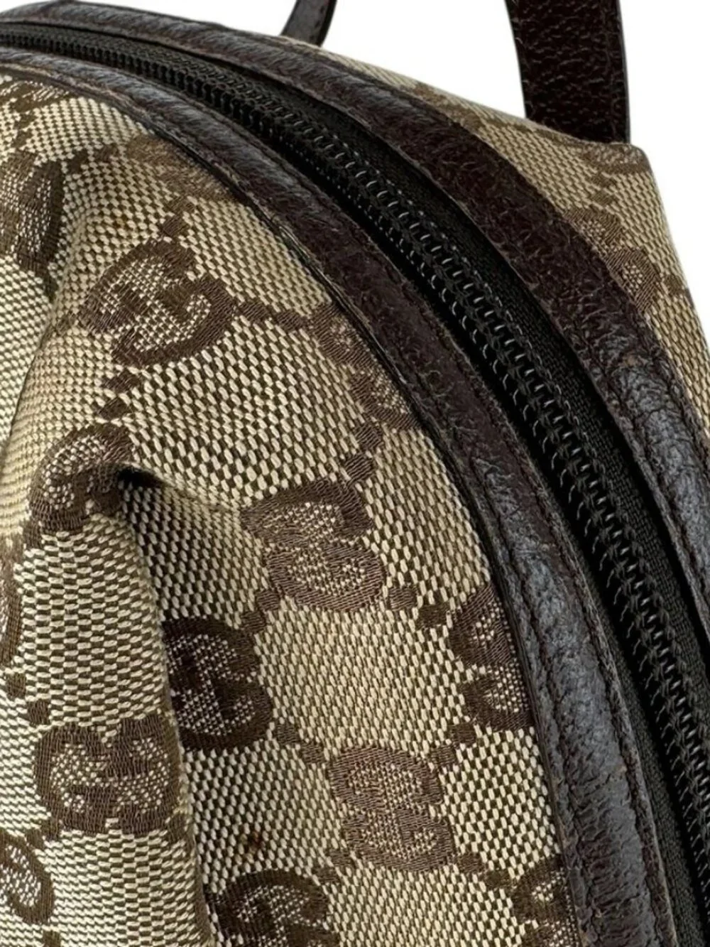Auth GUCCI Handbag Brown GG Canvas/Leather - z9040 - Picture 5 of 12